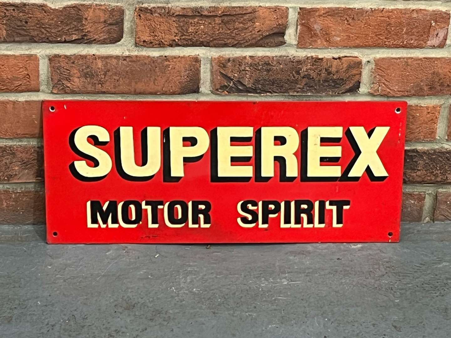 <p>Superex Motor Spirit Metal Sign</p>