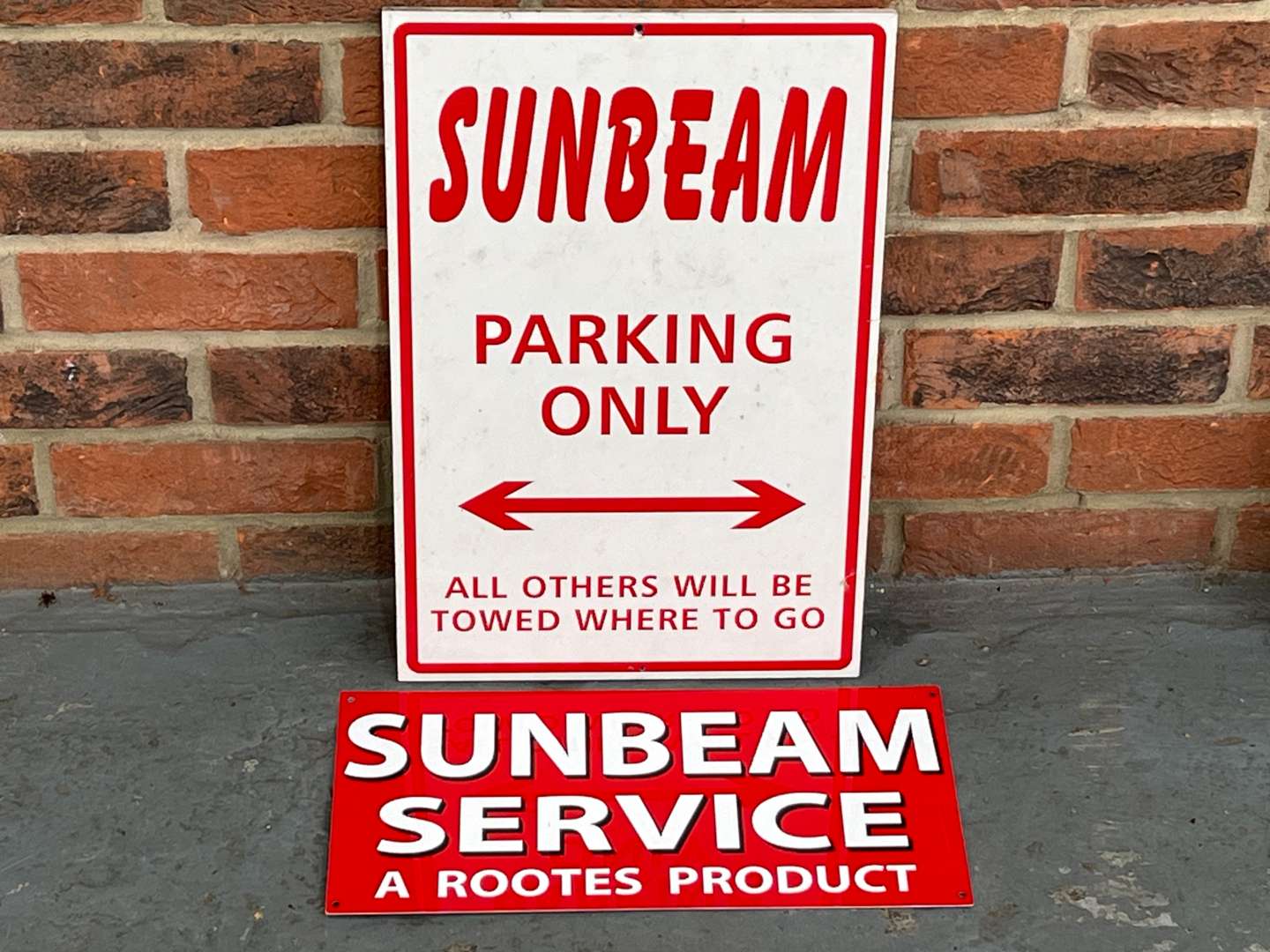 <p>Two Sunbeam Signs</p>