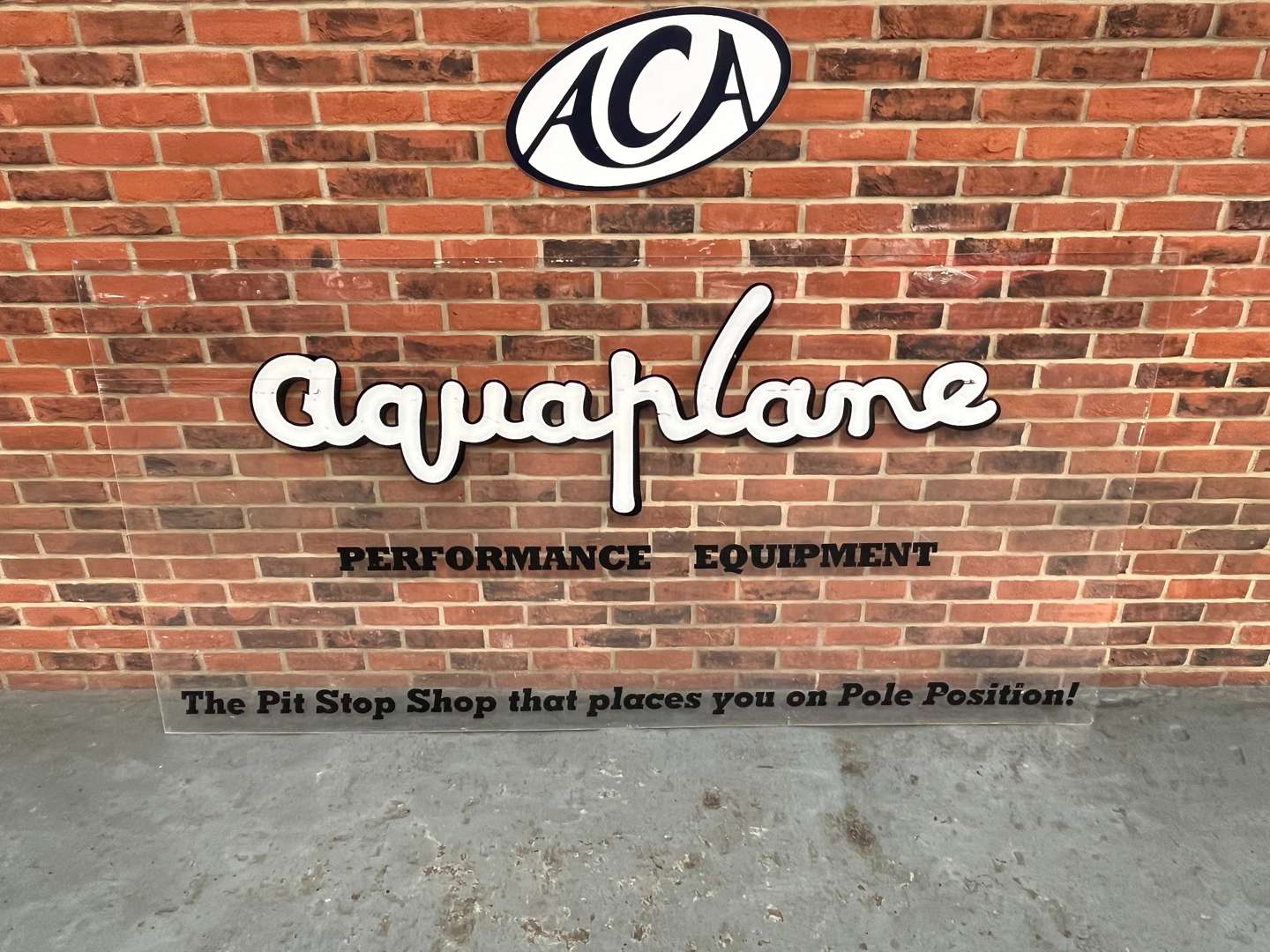 <p>Aquaplane Performance Equipment Large Perspex Sign&nbsp;</p>