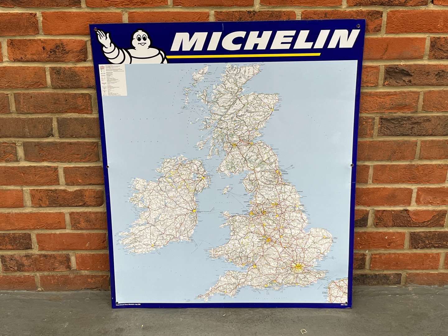 <p>1999 Tin Michelin Map Sign</p>