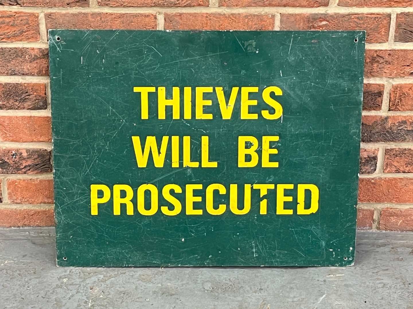 <p>Thieves Will Be Prosecuted Aluminium Warning Sign</p>