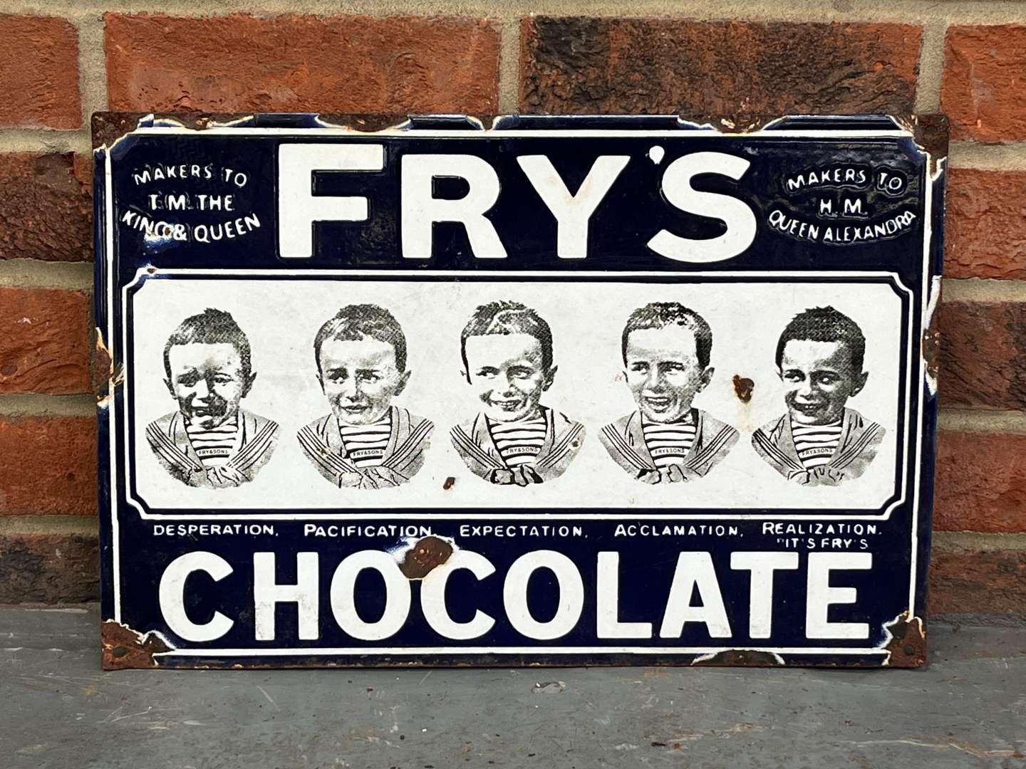 <p>Frys Chocolate Enamel Sign</p>