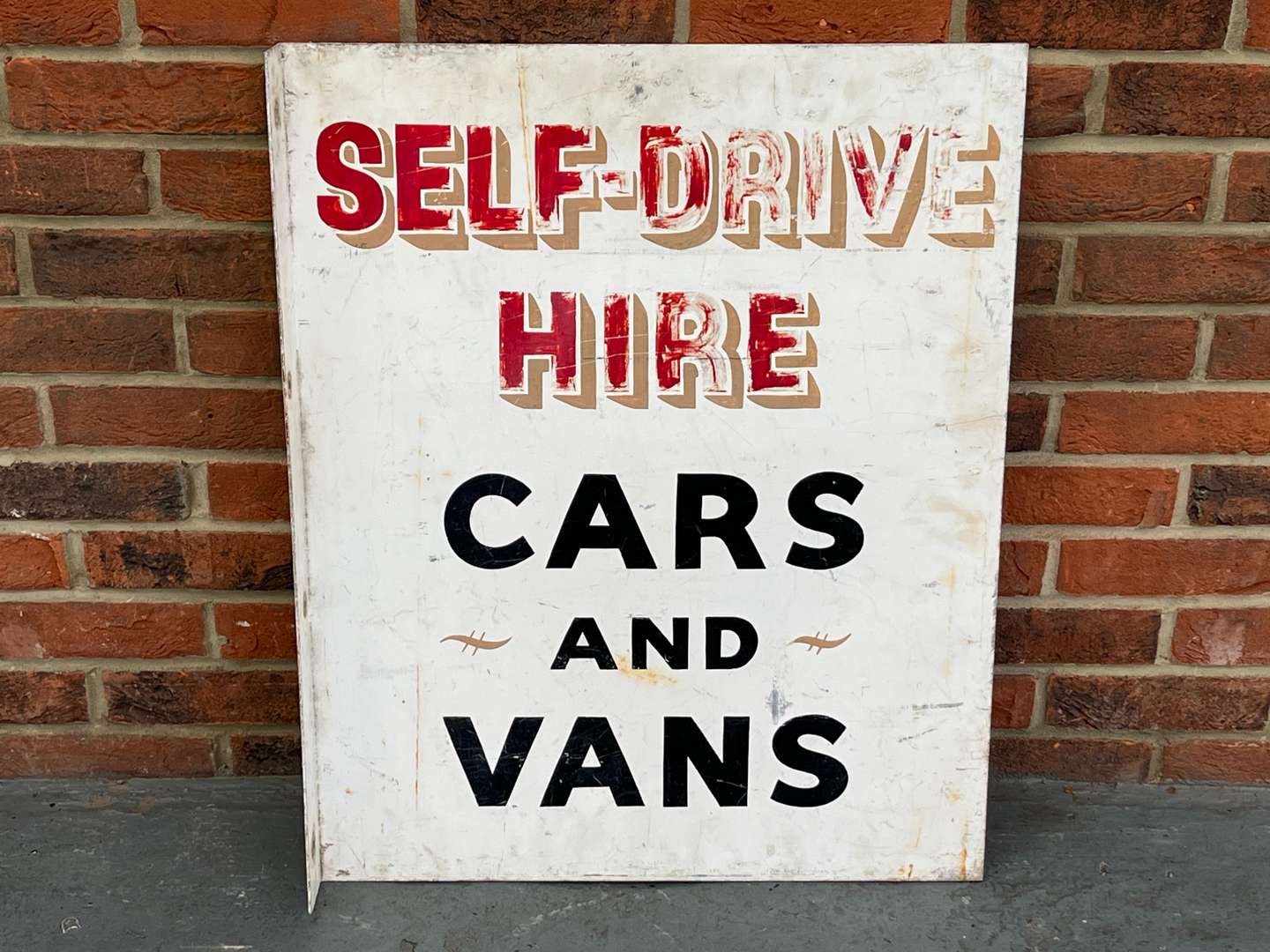 <p>Self-Drive Hire Cars and Vans Aluminium Flange Sign&nbsp;</p>