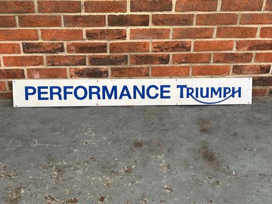 Performance Triumph Metal Sign | 24th & 25th August Automobilia ...