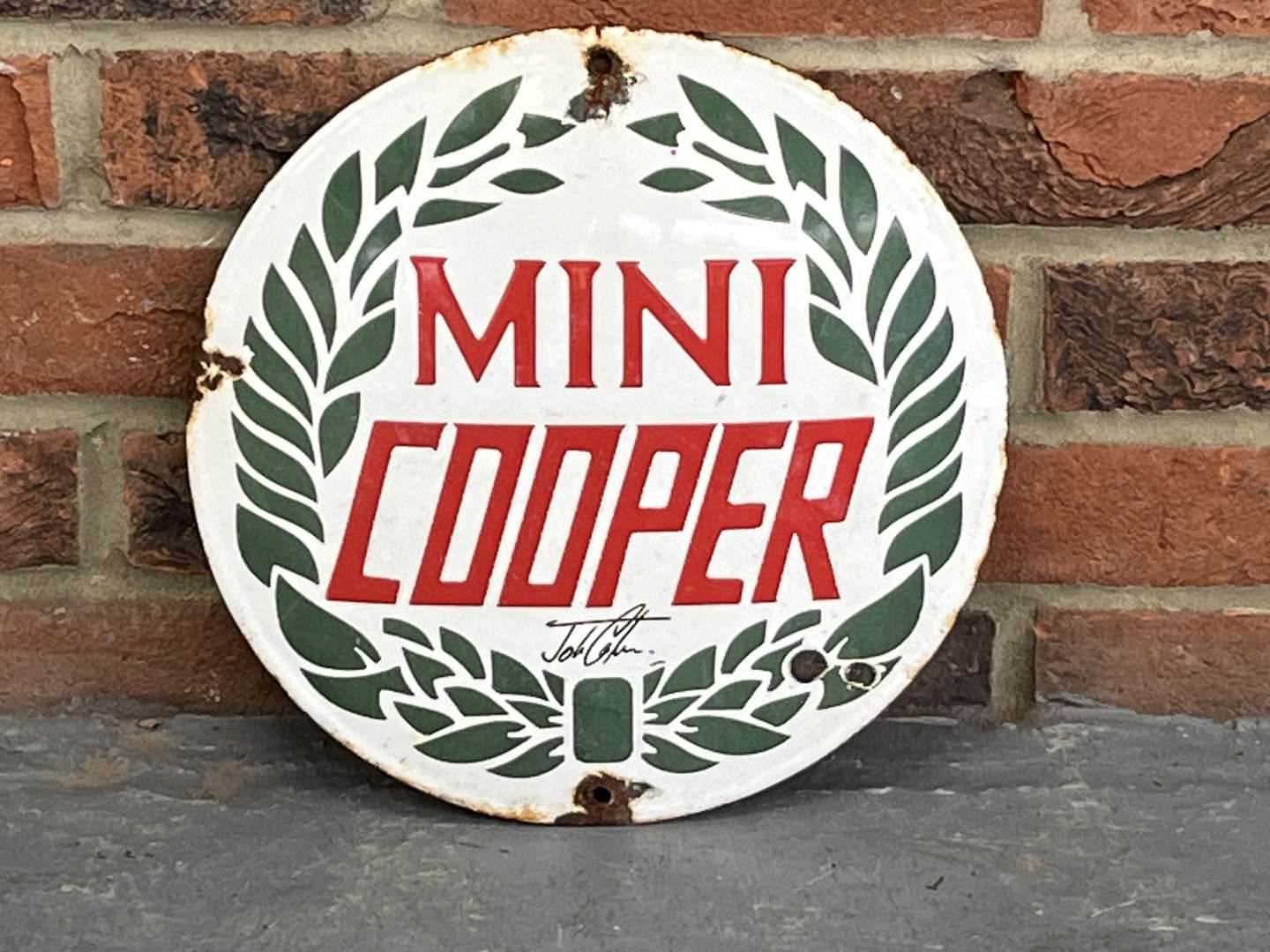 <p>Mini Cooper Convex Sign</p>