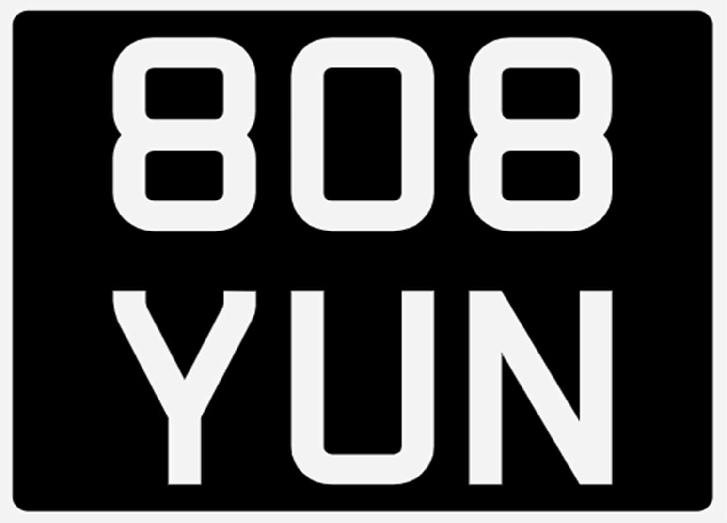 <p>&nbsp; 808 YUN Registration Number</p>