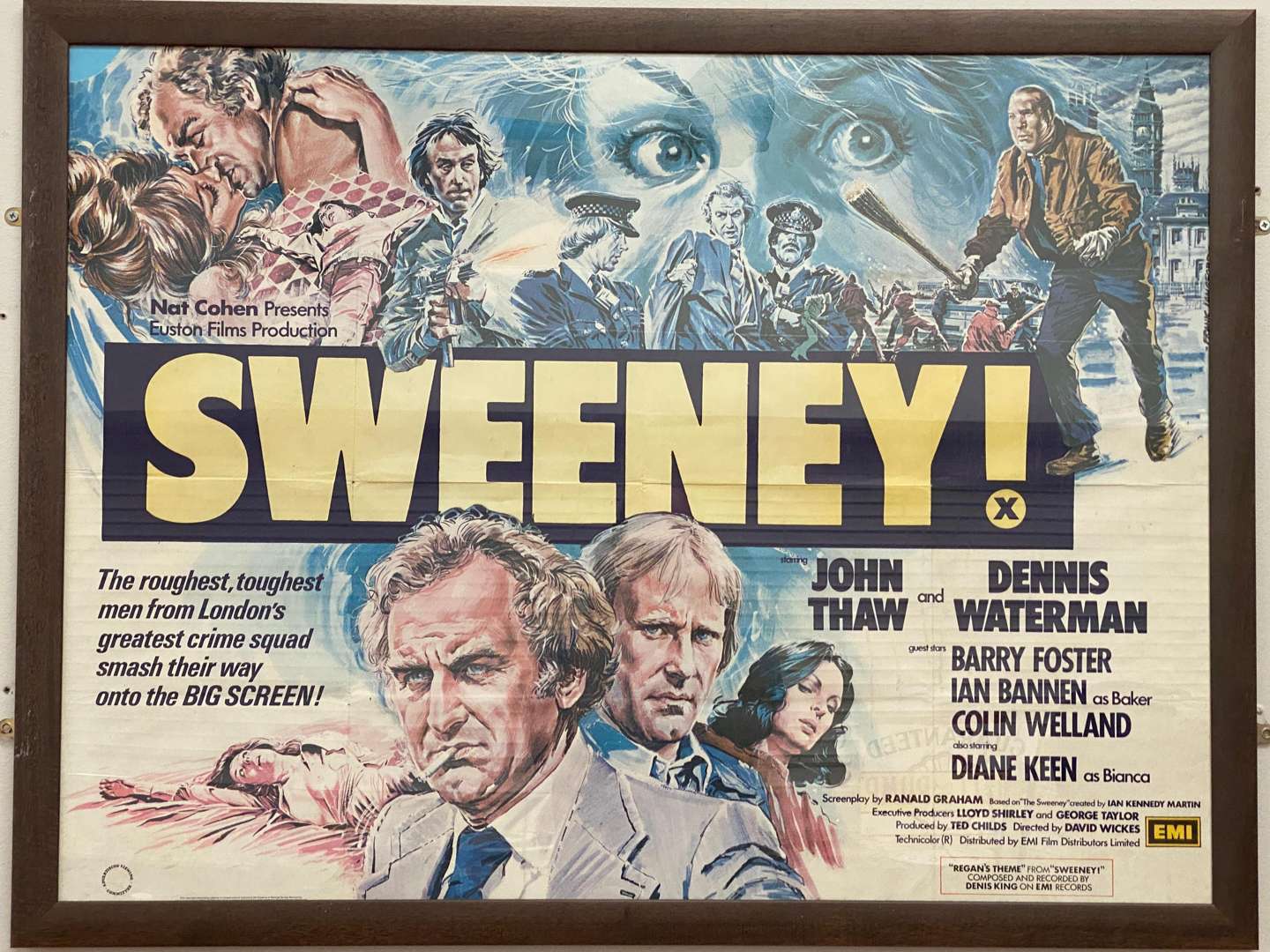 <p>“SWEENEY”, framed original film poster.</p>