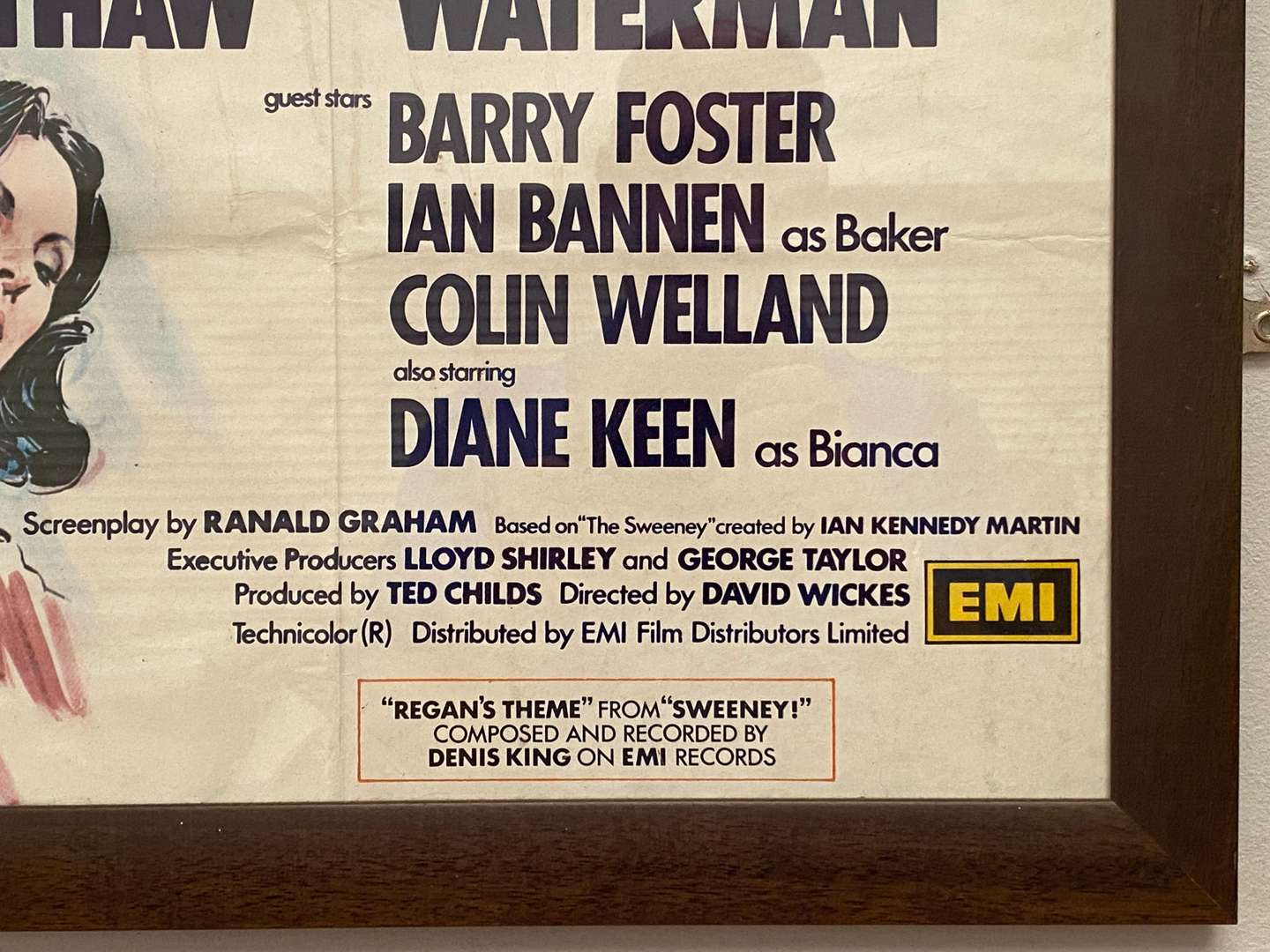<p>“SWEENEY”, framed original film poster.</p>