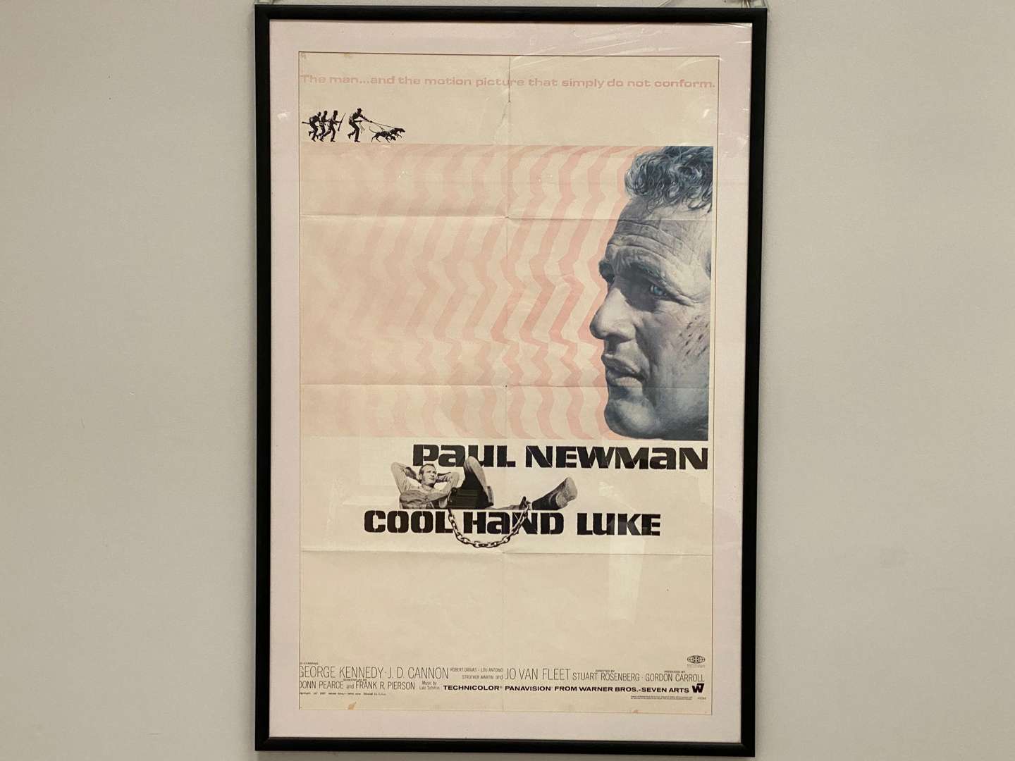 <p>“COOL HAND LUKE”, 1967, Paul Newman, a framed, original film poster</p>