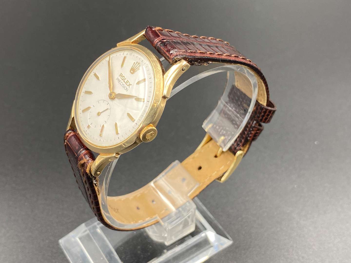 <p>ROLEX, “Precision”, mid 20th century 9ct gold wristwatch</p>