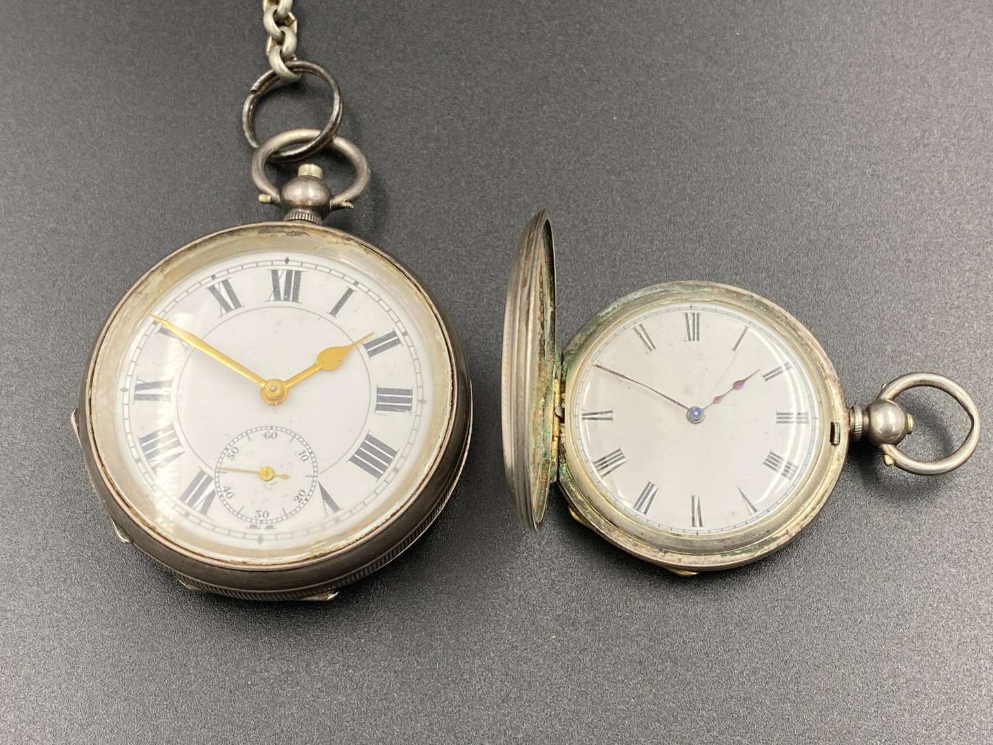 <p>A mixed lot comprising 2 various silver cased pocket watches</p>