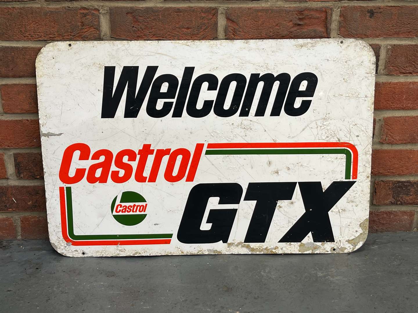 <p>Welcome Castrol GTX Aluminium Sign</p>