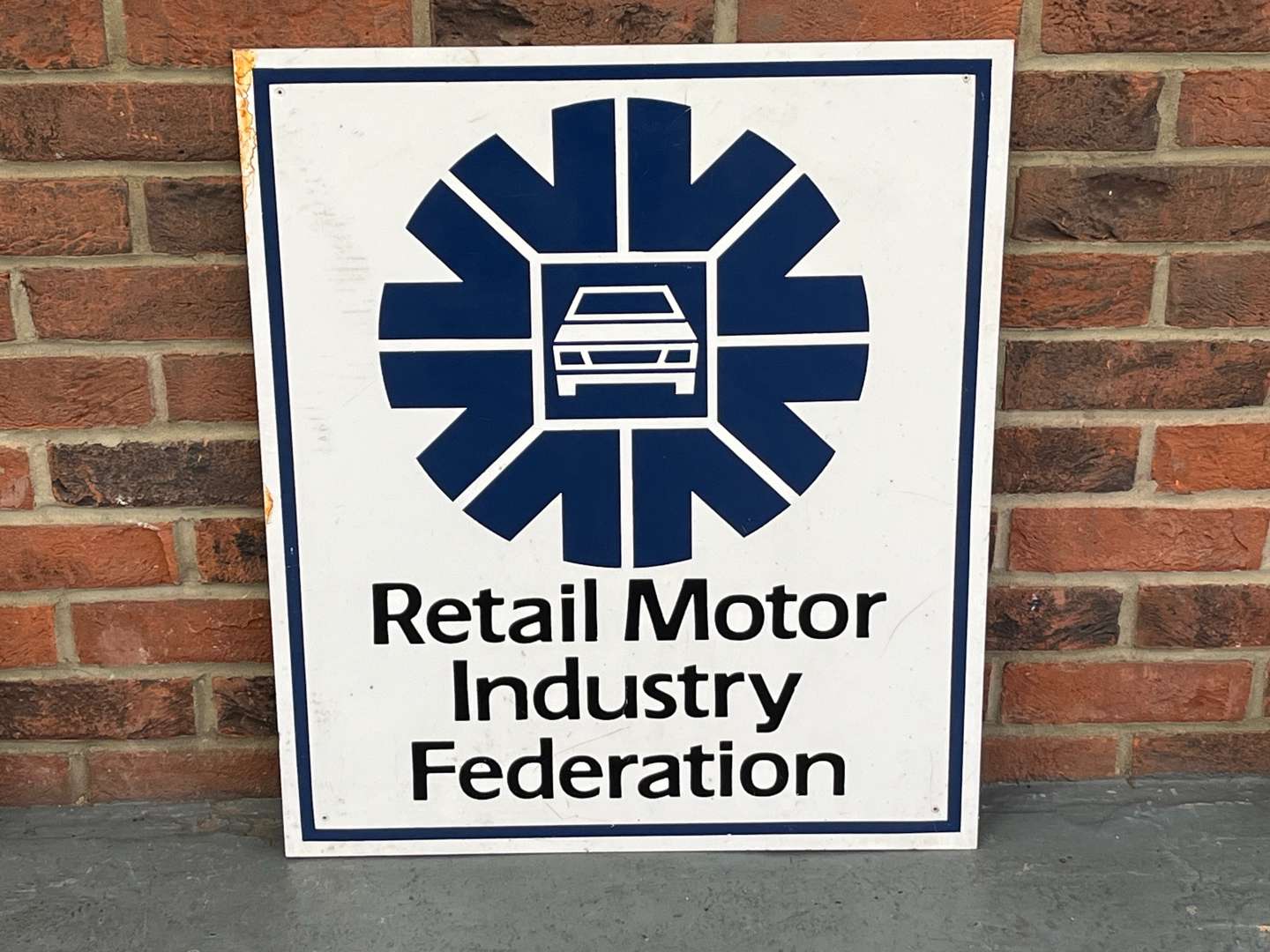 <p>Retail Motor Industry Federation Plastic Sign</p>