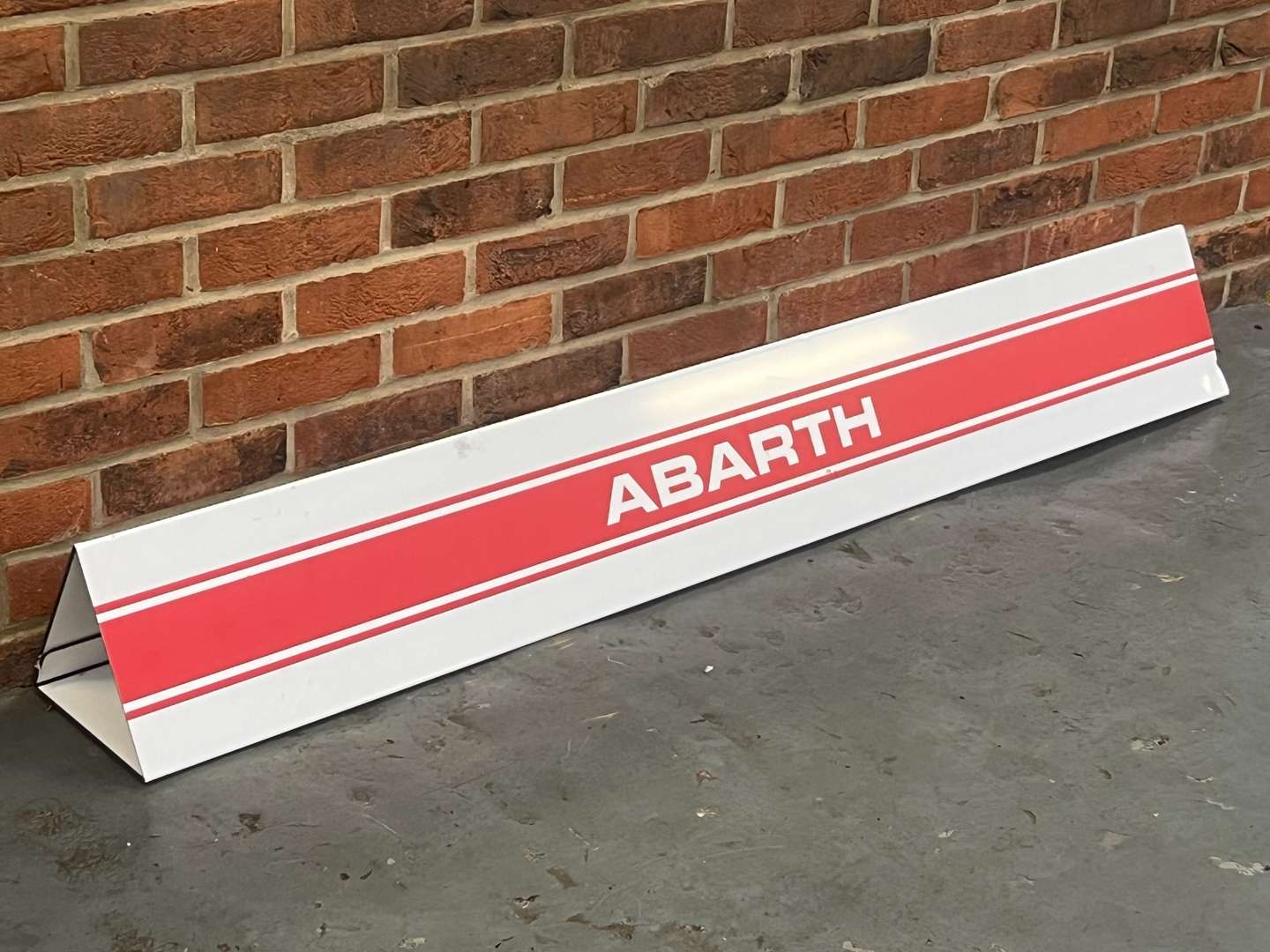 <p>Abarth Triangular Counter Top Sign</p>