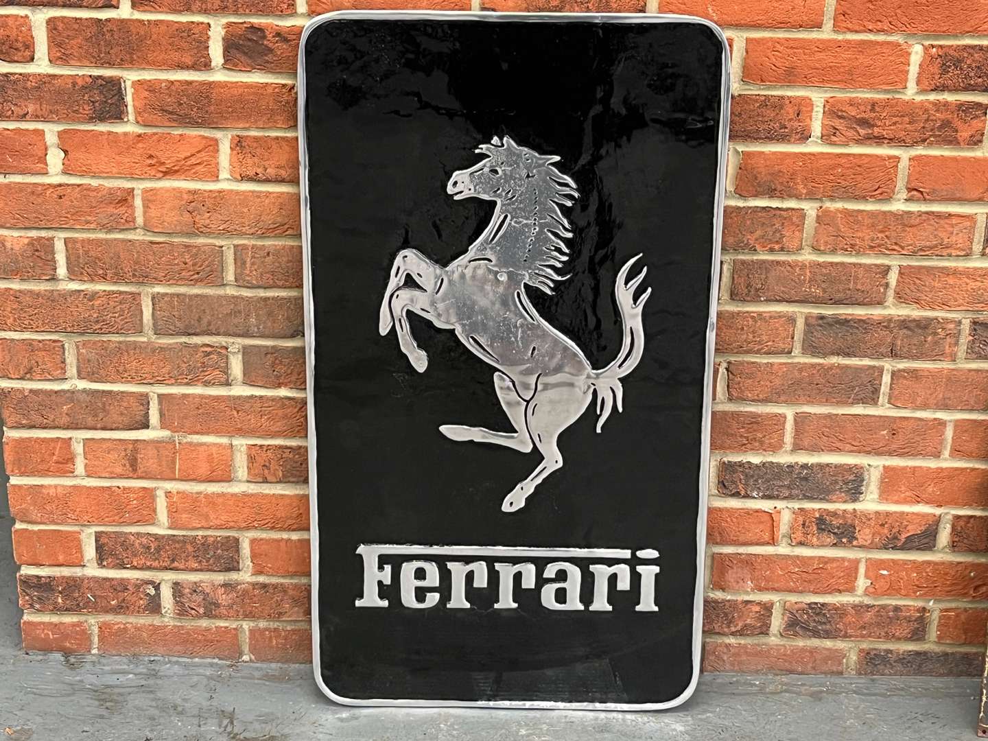 <p>Ferrari Cast Aluminium Sign</p>