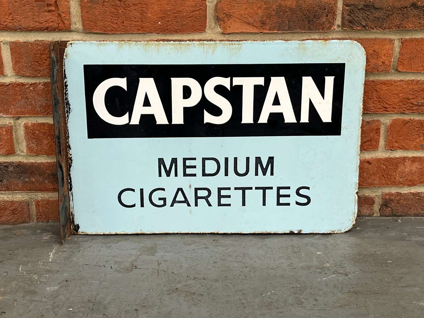 <p>Capstan Medium Cigarettes Flange Sign</p>