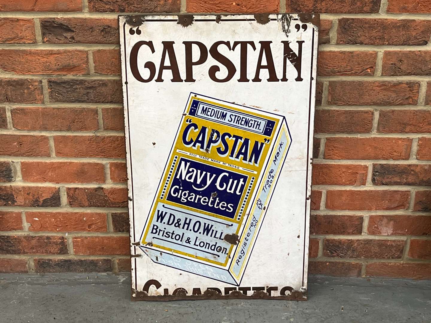 <p>Capstan Navy Cut Cigarettes Enamel Sign</p>