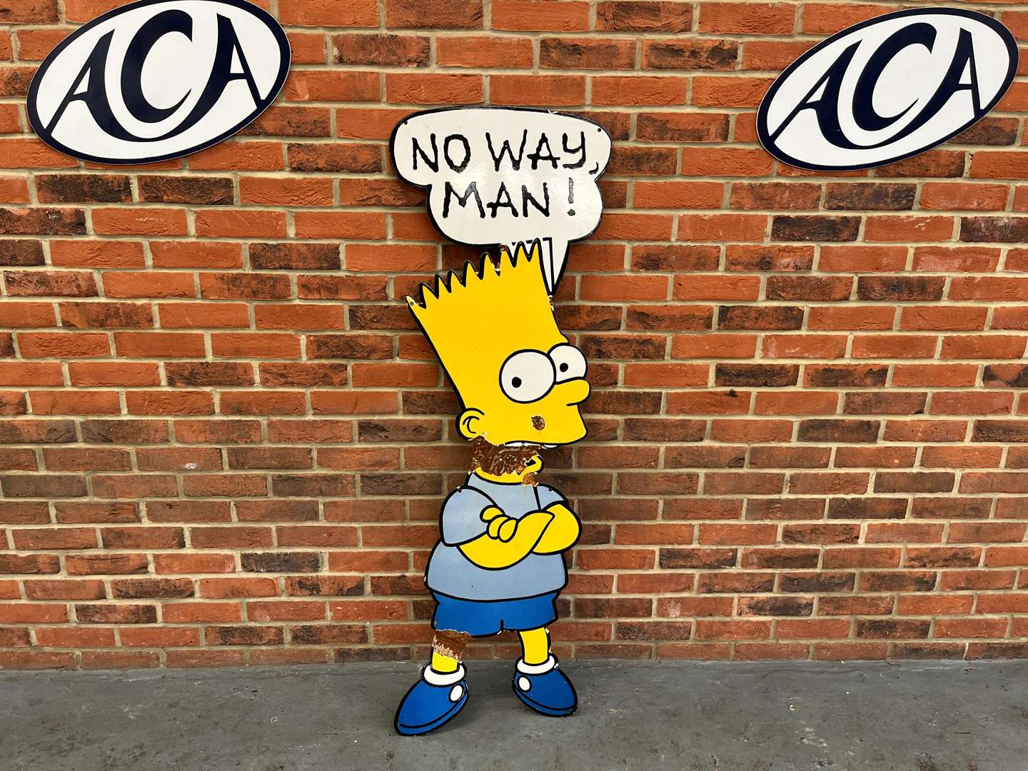 <p>Bart Simpson “No Way Man” Enamel Sign</p>