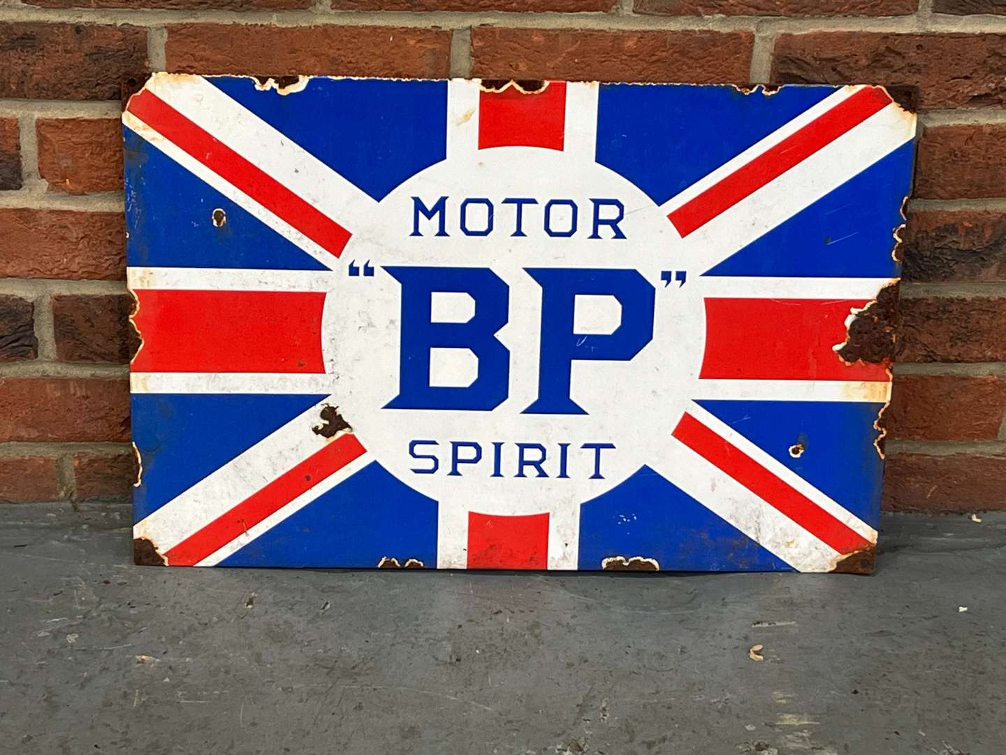 <p>BP Motor Spirit Enamel Sign</p>