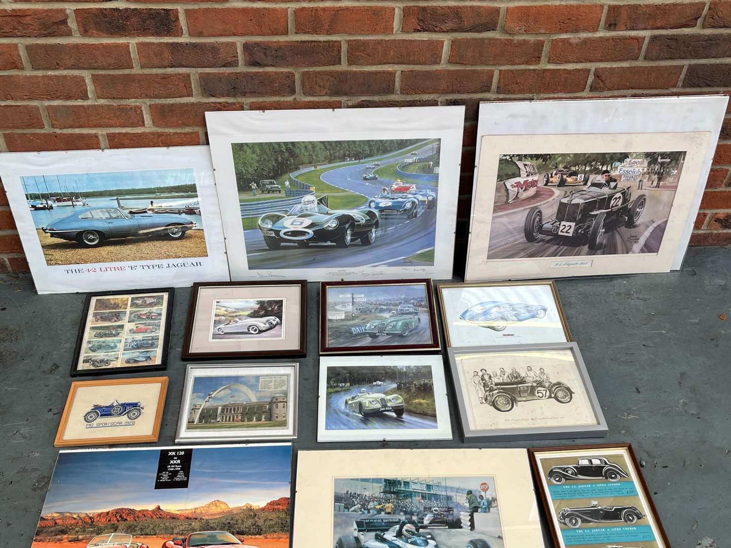 <p>Nineteen Framed Motoring Prints</p>