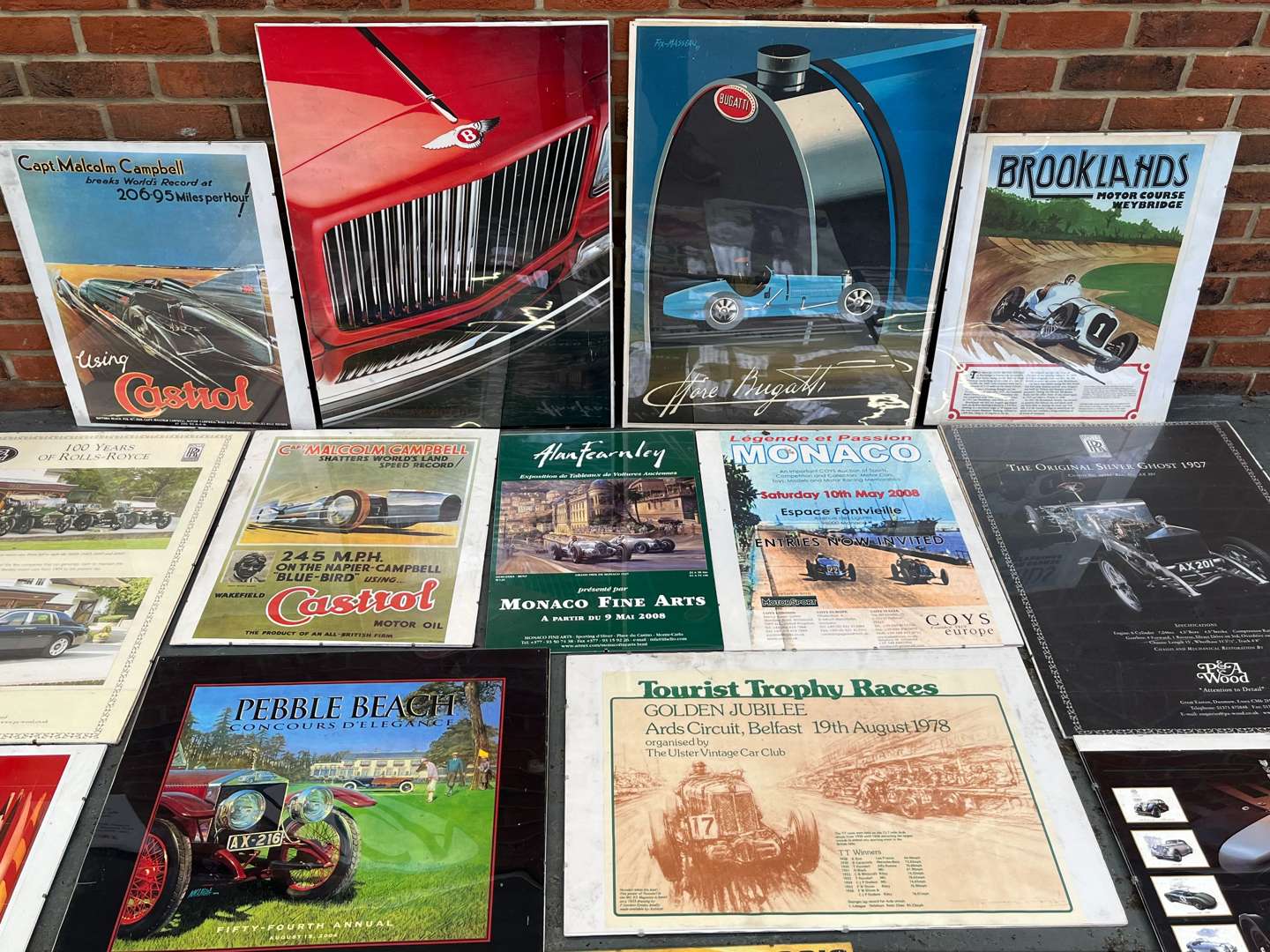 <p>Sixteen Reproduction Racing Posters</p>