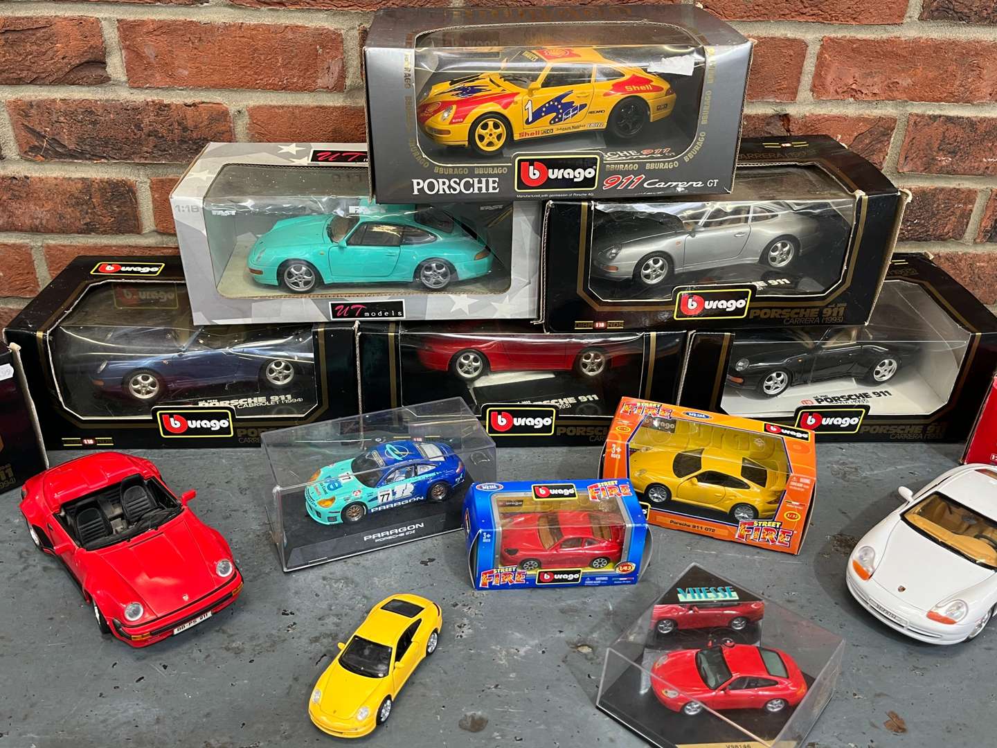 <p>Burago Porsche Model Cars</p>