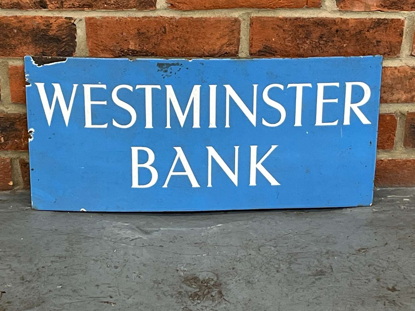 <p>Westminster Bank Enamel Sign</p>