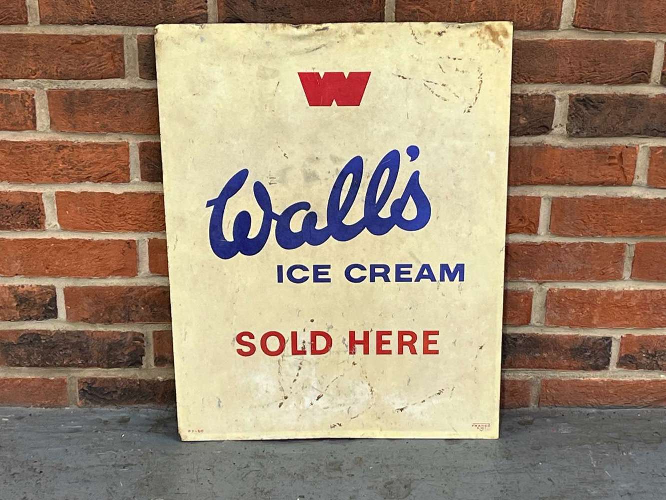 Walls Ice Cream Sold Here Aluminium Sign Sat 2nd & Sun 3rd November