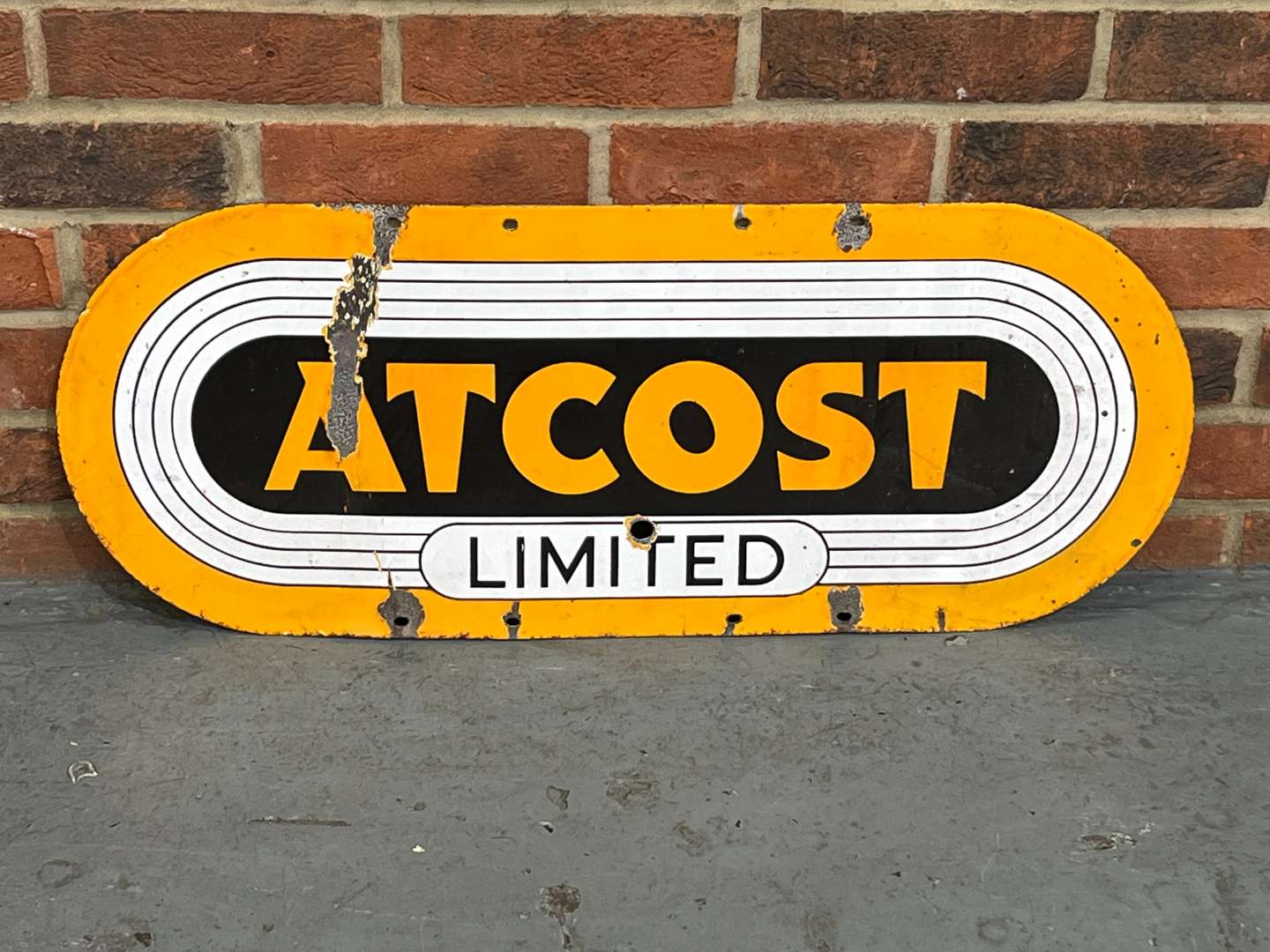 <p>Atcost Limited Enamel Sign</p>