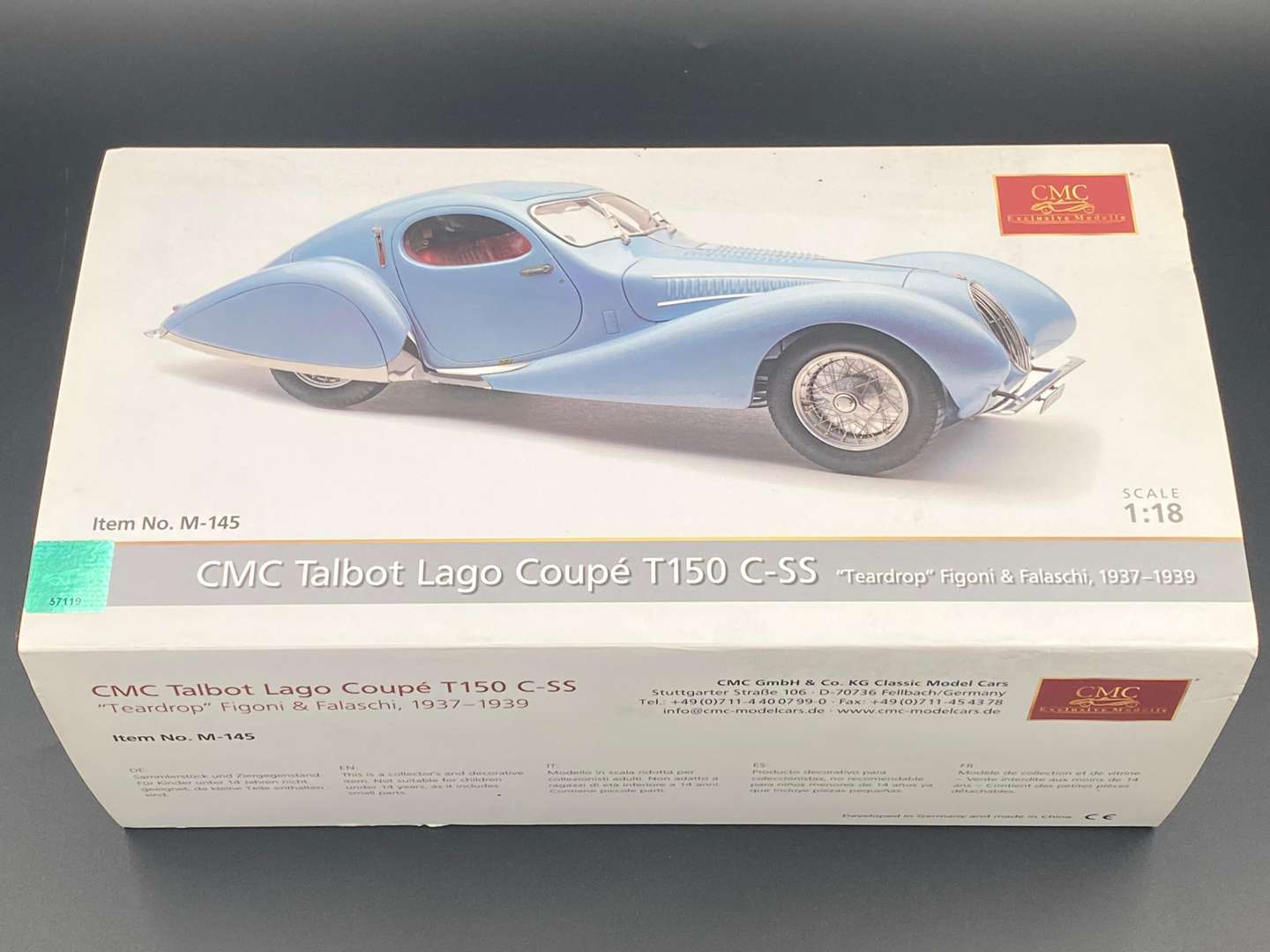 <p>CMC Talbot Lago Coupe T150 C-SS 1:18 scale</p>