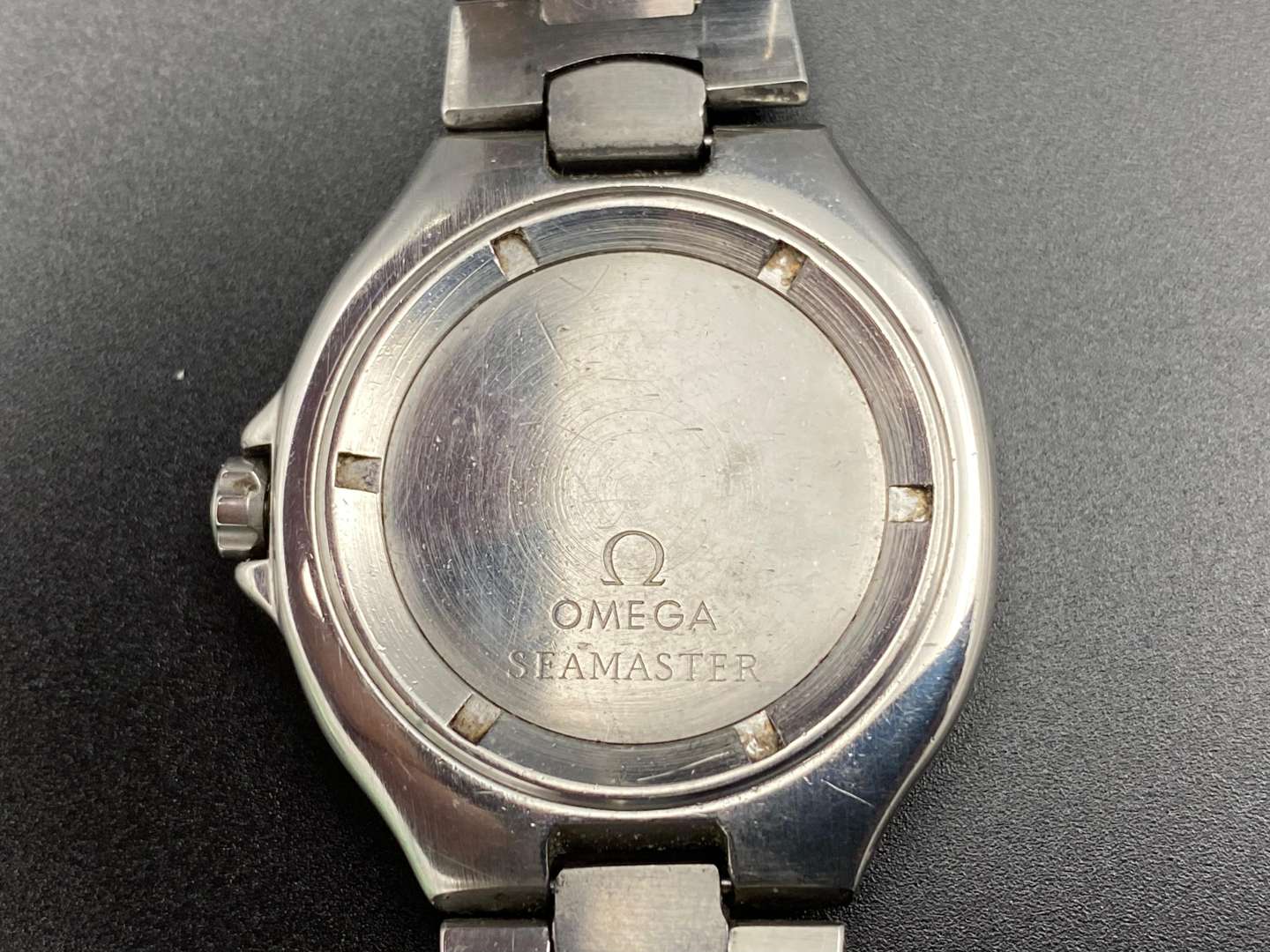 <p>Omega Seamaster stainless steel quartz wristwatch</p>