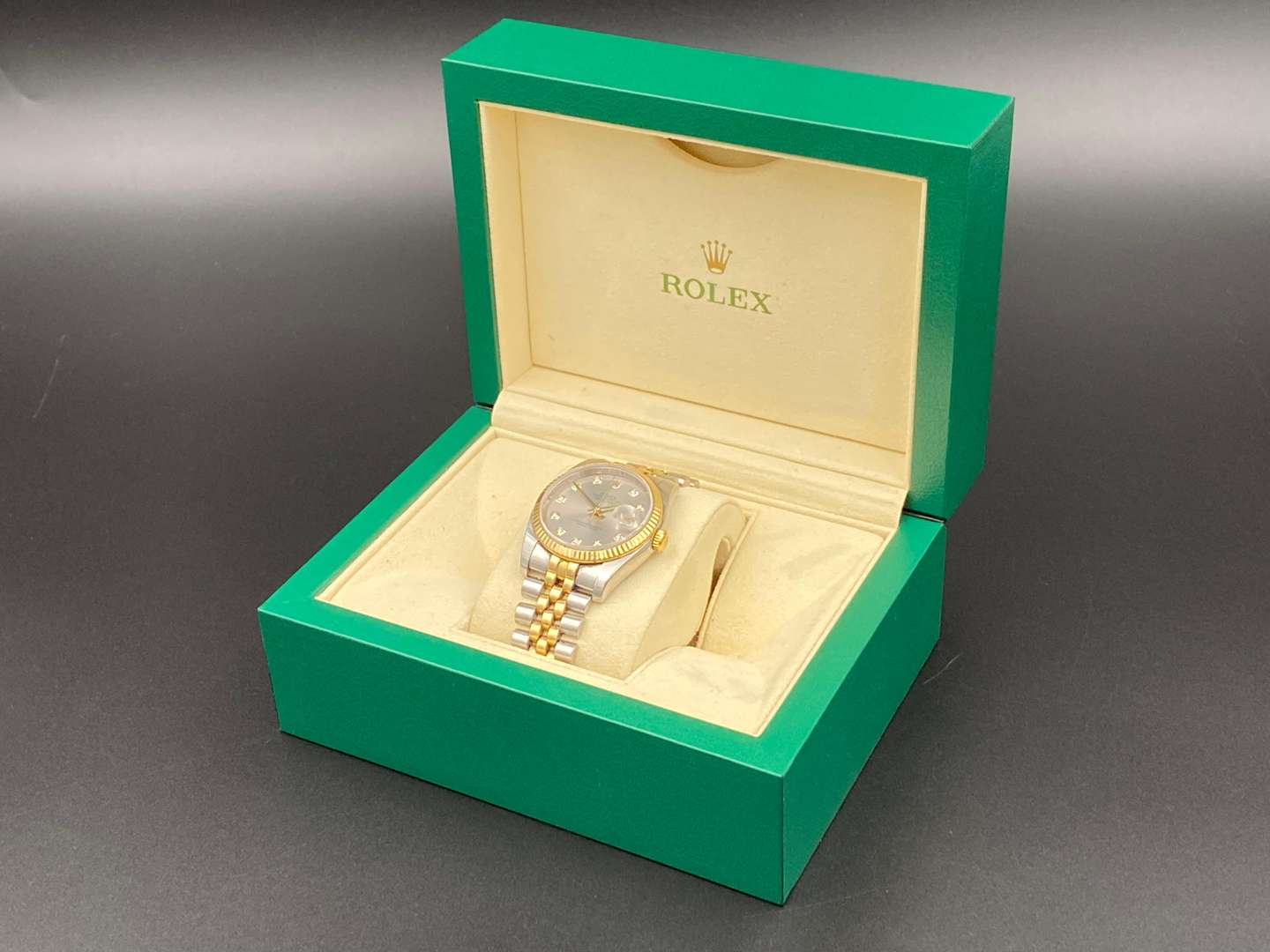 <p>ROLEX Date-Just, steel & gold centre seconds calendar wristwatch 116233 OORX7633</p>