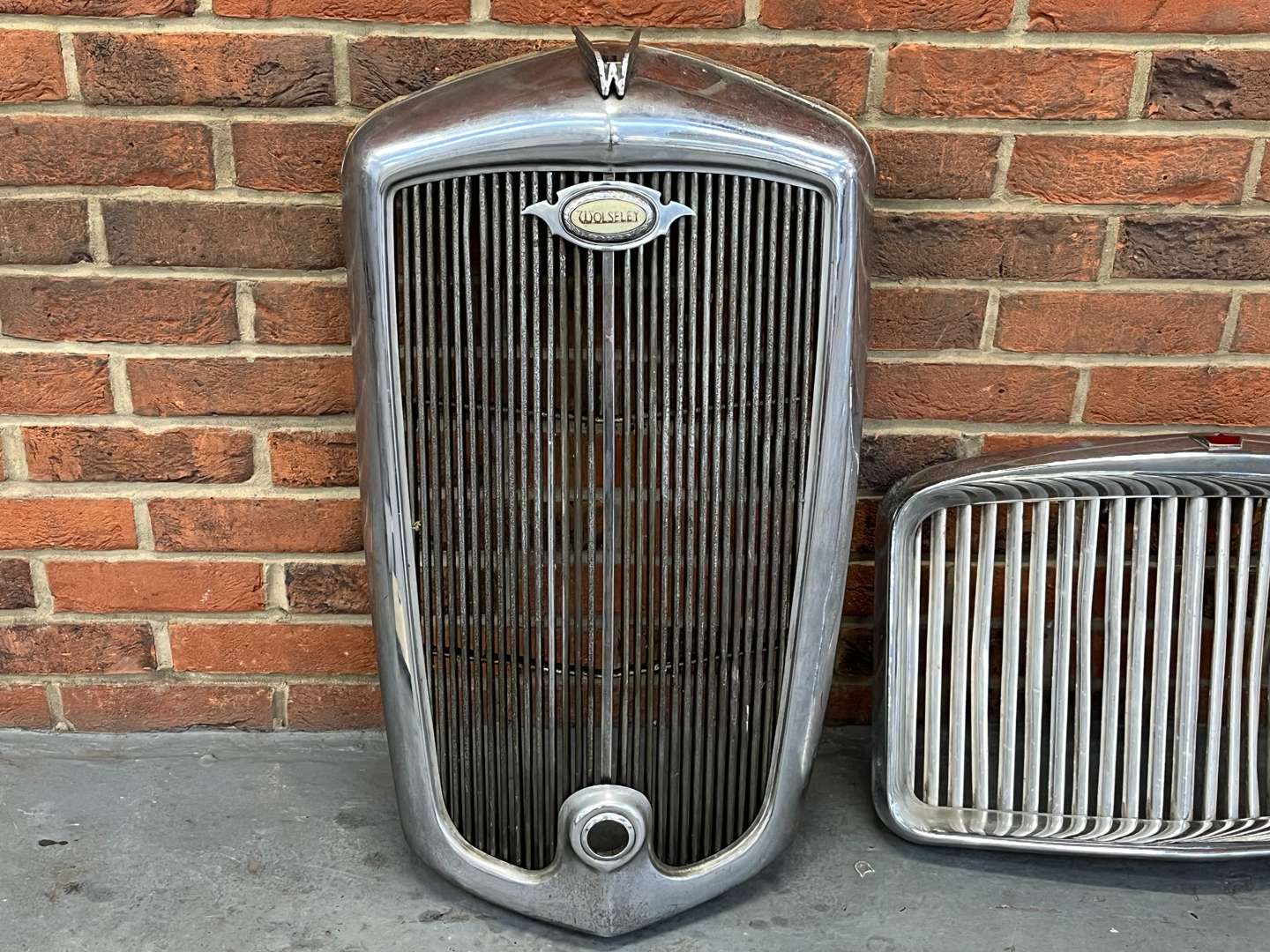 <p>Two Chrome Radiator Grilles From Princess and Wolseley &nbsp;</p>