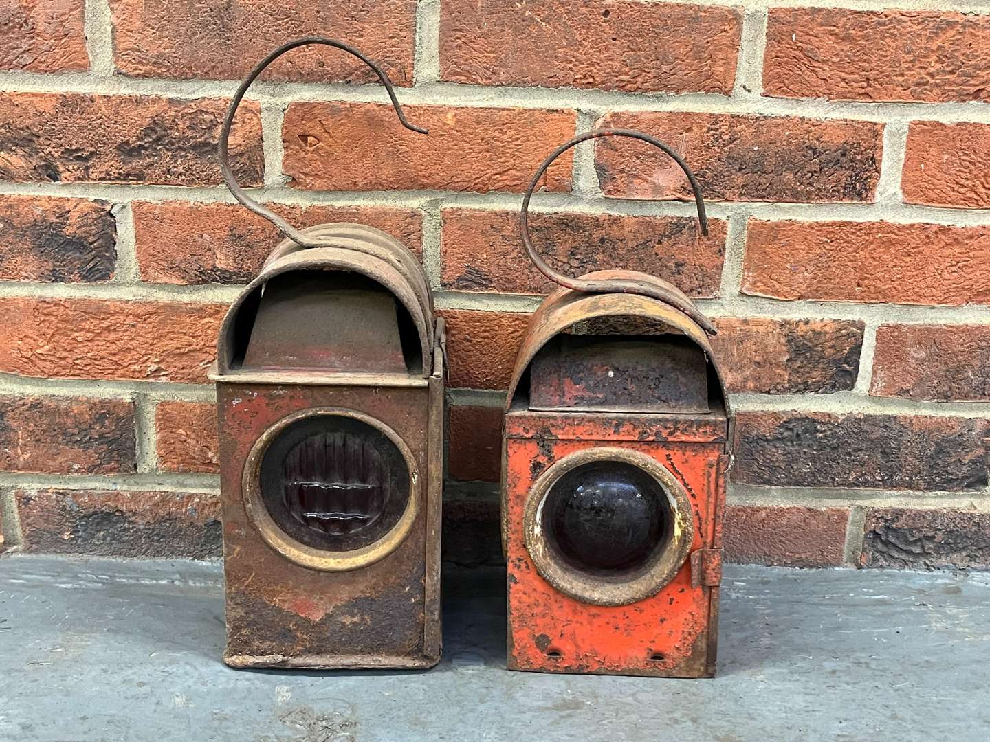 <p>Two Vintage Road Lamps JK and Co, Watchman Bladen (2)</p>