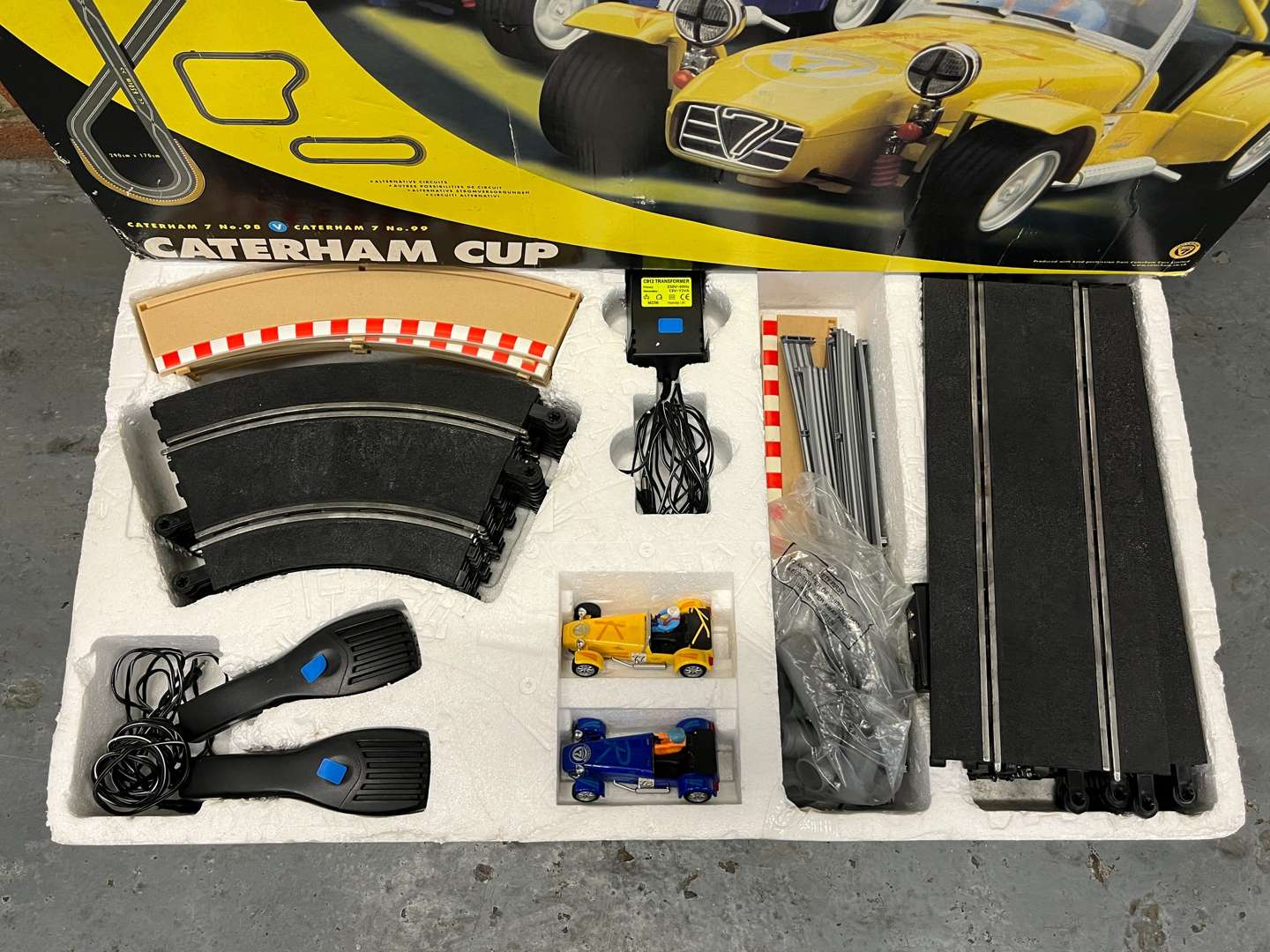 <p>Boxed Caterham Cup Scalextric Set</p>