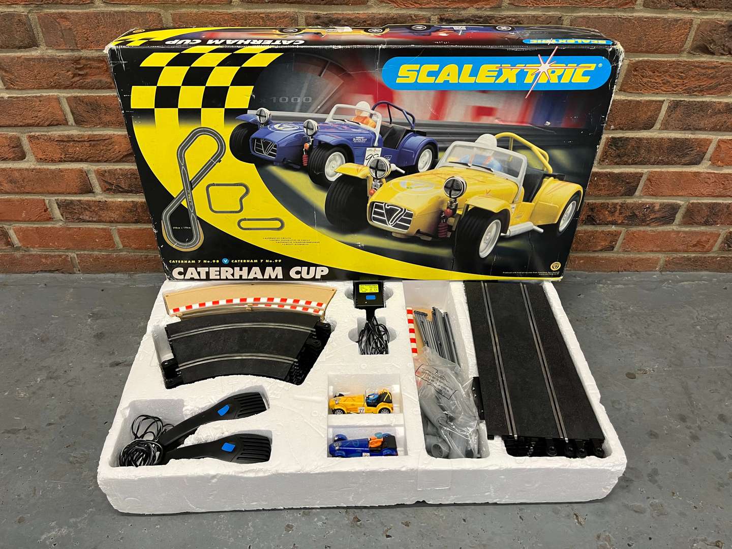 <p>Boxed Caterham Cup Scalextric Set</p>