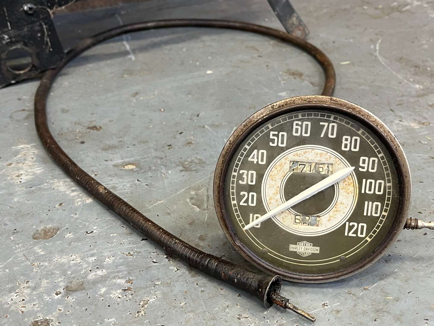 <p>1950's Harley Davidson Seat/Speedo and Mud Guard</p>