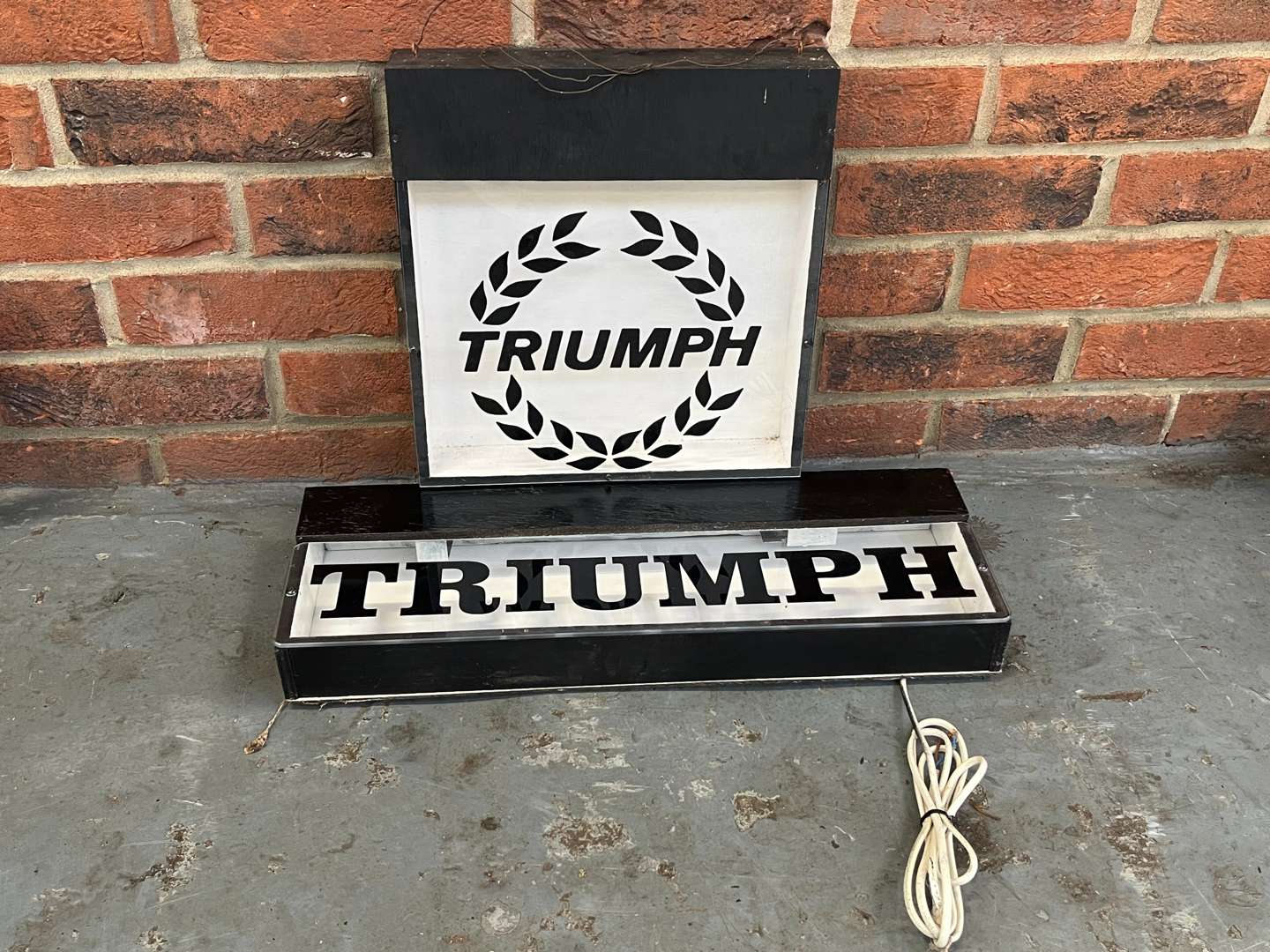 <p>Two Triumph Light Boxes&nbsp;</p>