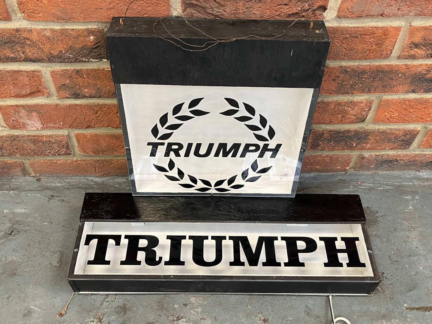 <p>Two Triumph Light Boxes&nbsp;</p>