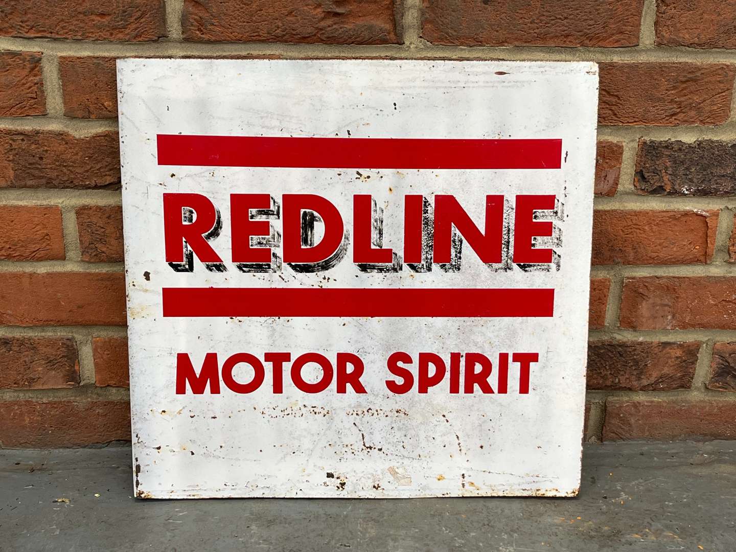 <p>Redline Metal Motor Spirit Flange Sign</p>