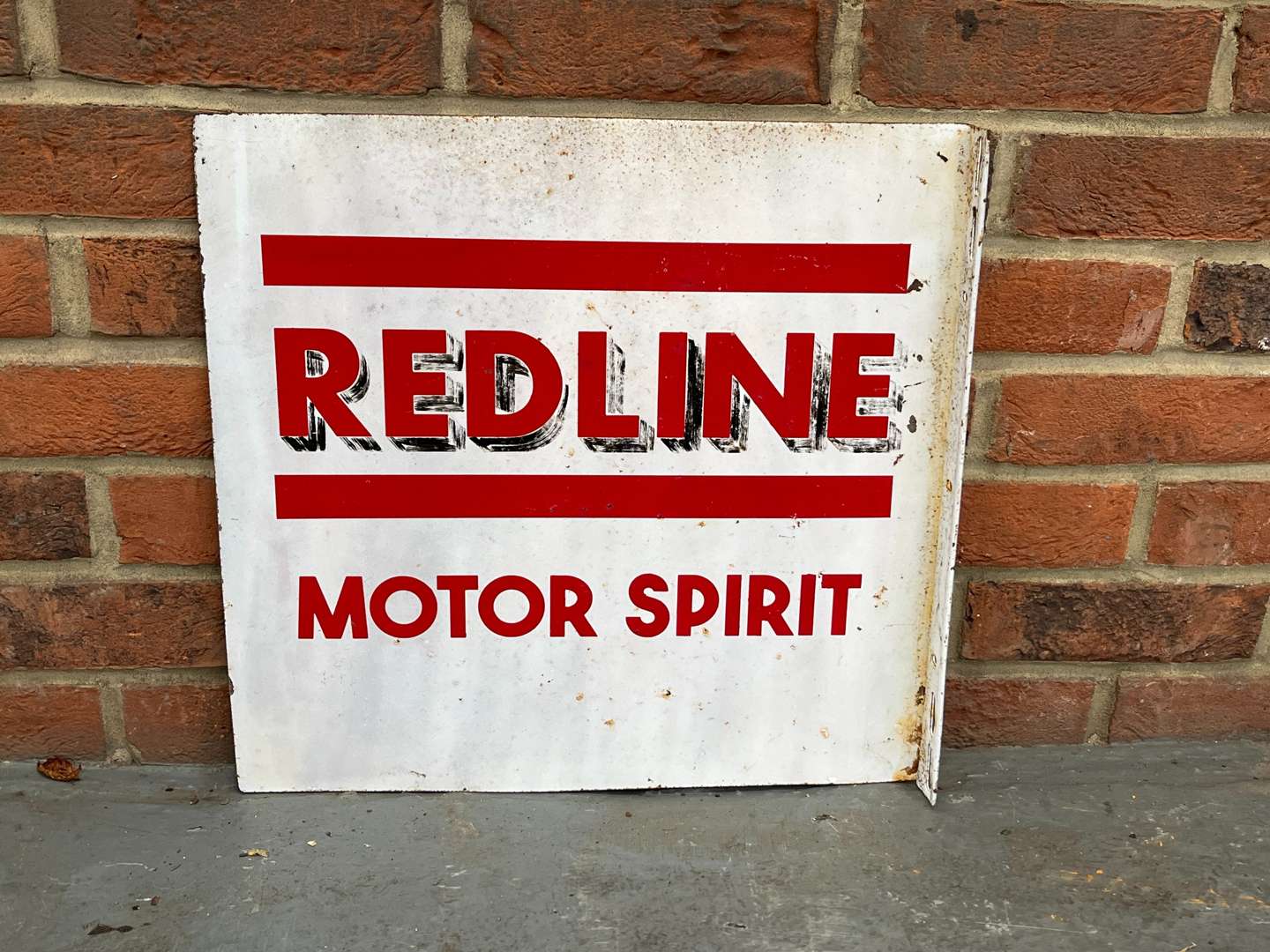 <p>Redline Metal Motor Spirit Flange Sign</p>