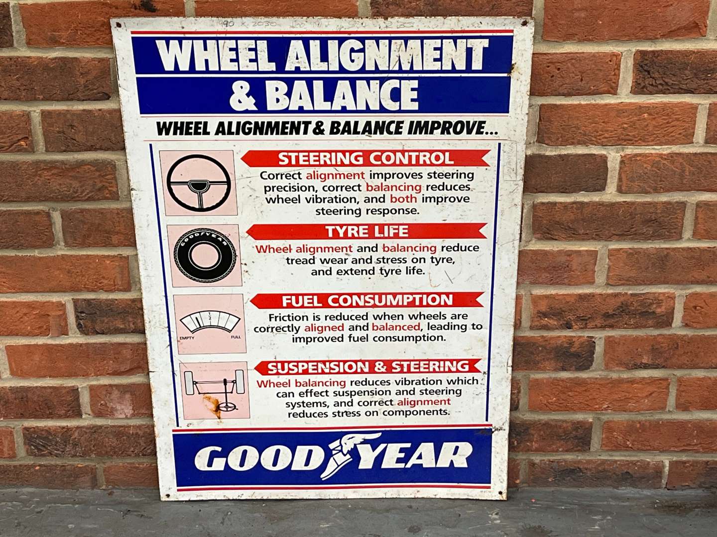 <p>Goodyear Alignment and Balance Tin Sign</p>