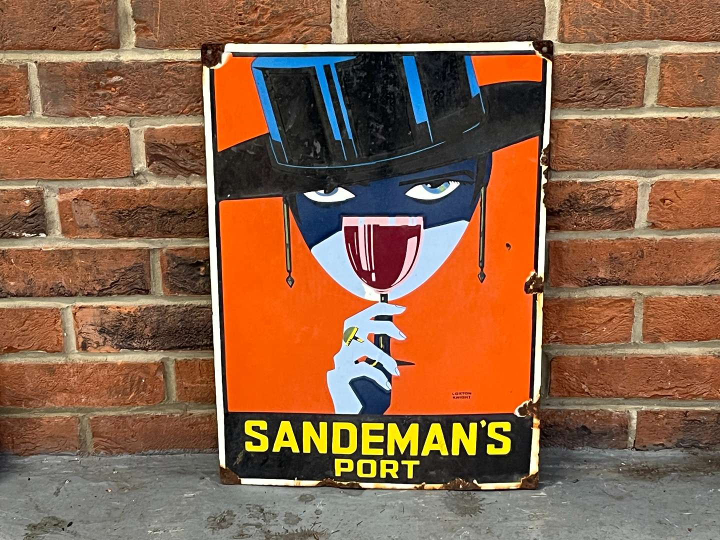 <p>Sandemans Port Enamel Sign</p>