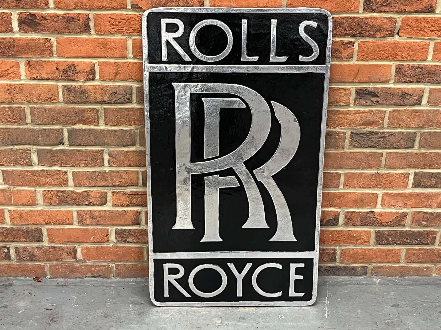 <p>Large Cast Aluminium Rolls Royce Sign</p>