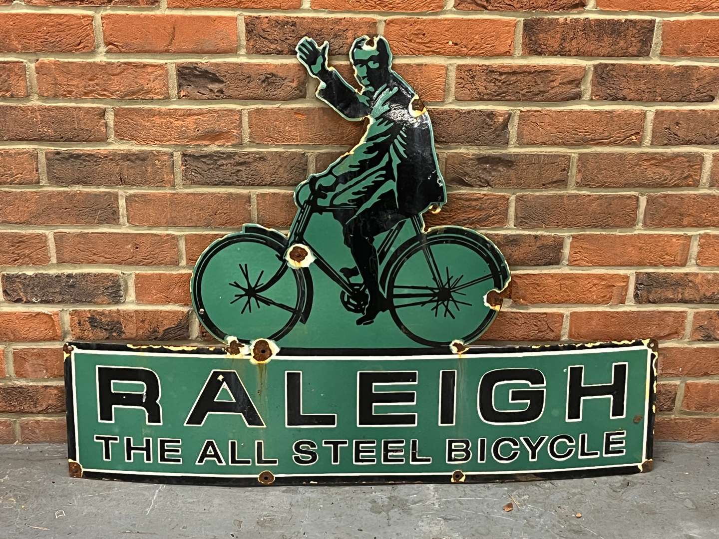 <p>Raleigh The All Steel Bicycle Enamel Sign</p>