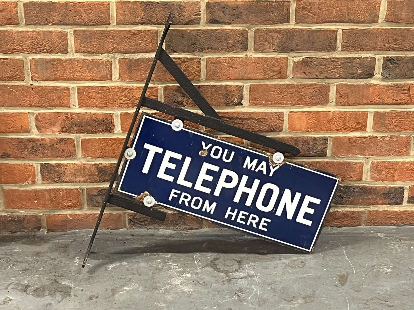 <p>You May Telephone From Here Enamel Sign</p>