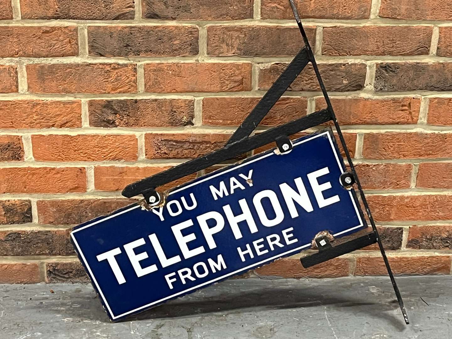 <p>You May Telephone From Here Enamel Sign</p>