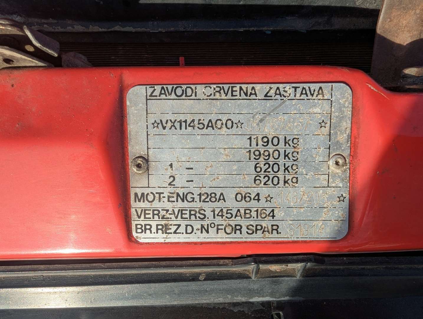 <p>1991 ZASTAVA YUGO 55 LHD</p>