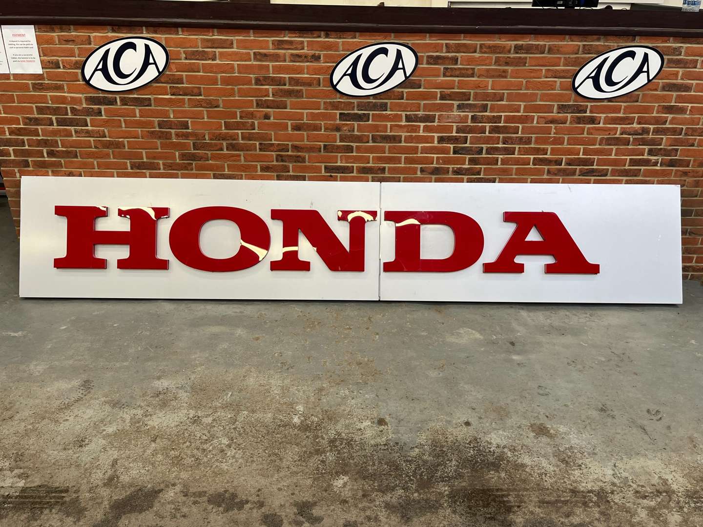 <p>Extremely Large Honda Two Piece Dealership Sign</p>