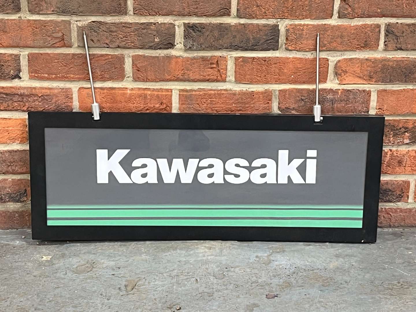 <p>Kawasaki Modern Illuminated Dealership Sign</p>